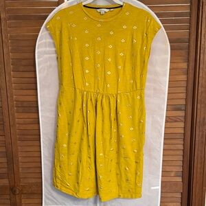 Boden Yellow Dress with White Accents